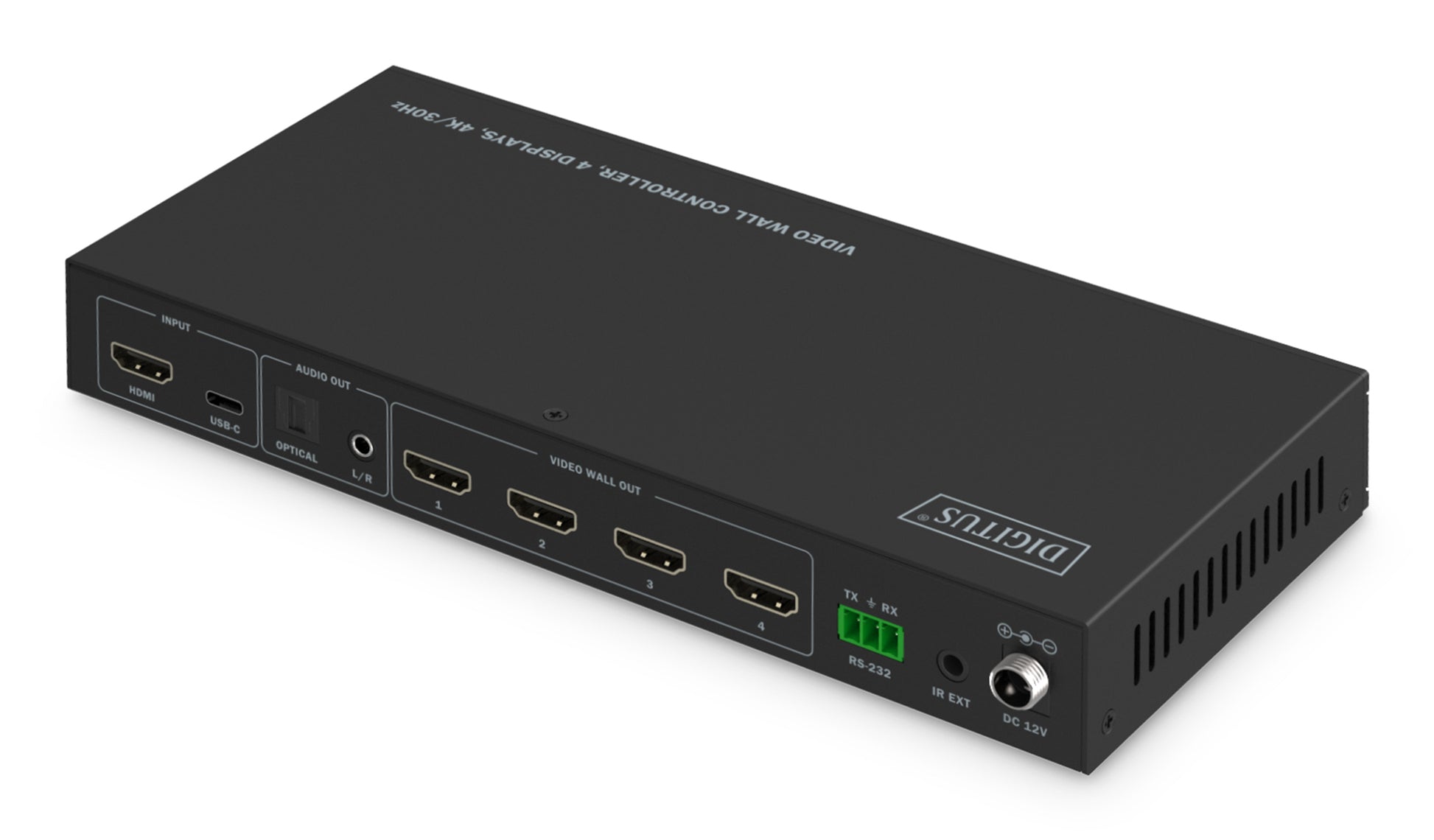 Digitus Video Wall Controller – 1×4 HDMI-Matrix, 4K60, HDMI 2.0, RS-232
