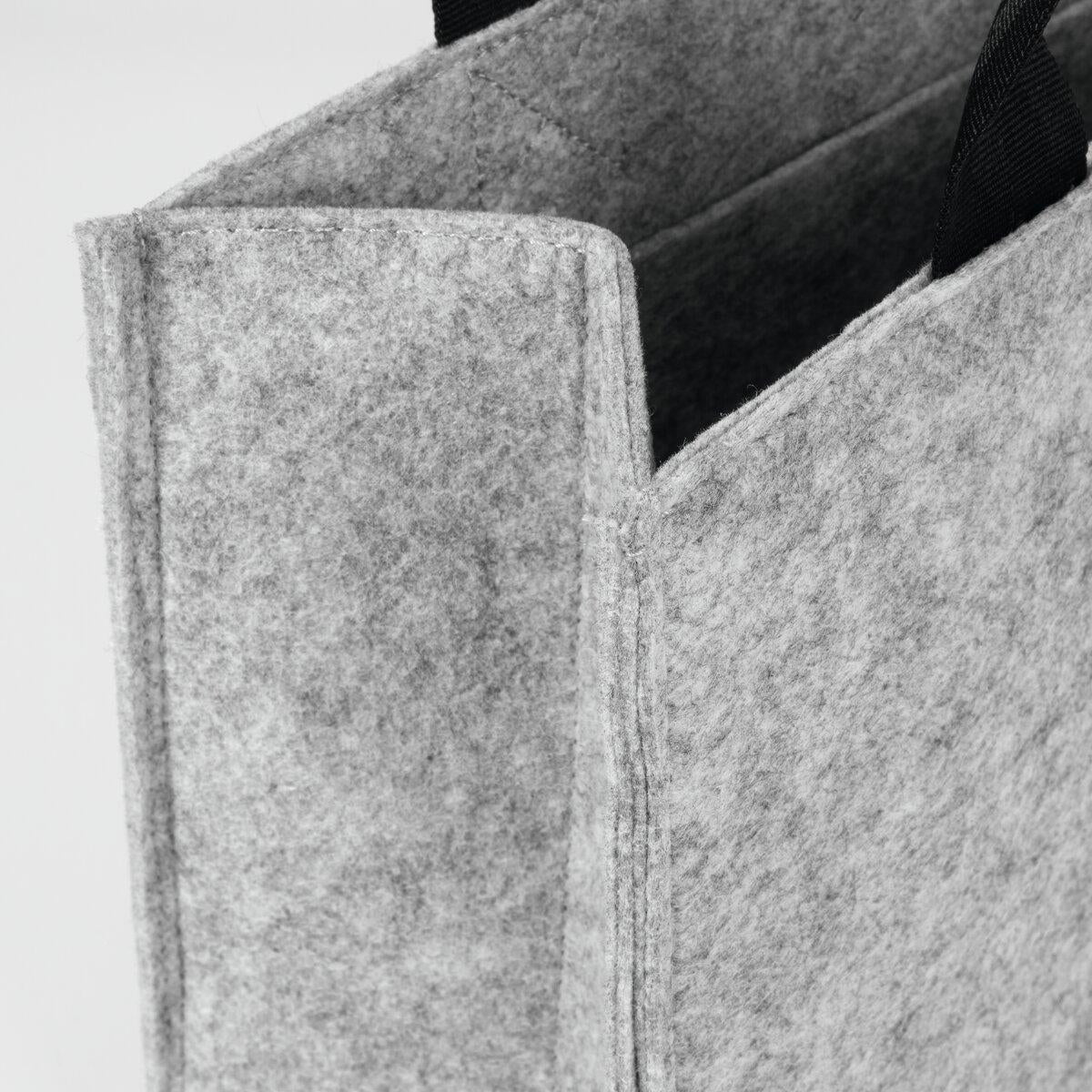 Sigel Desk Sharing Bag Basic M – Umhängetasche 15,4", 15 l, Filz (rPET), Hellgrau, 36 × 28 × 15 cm