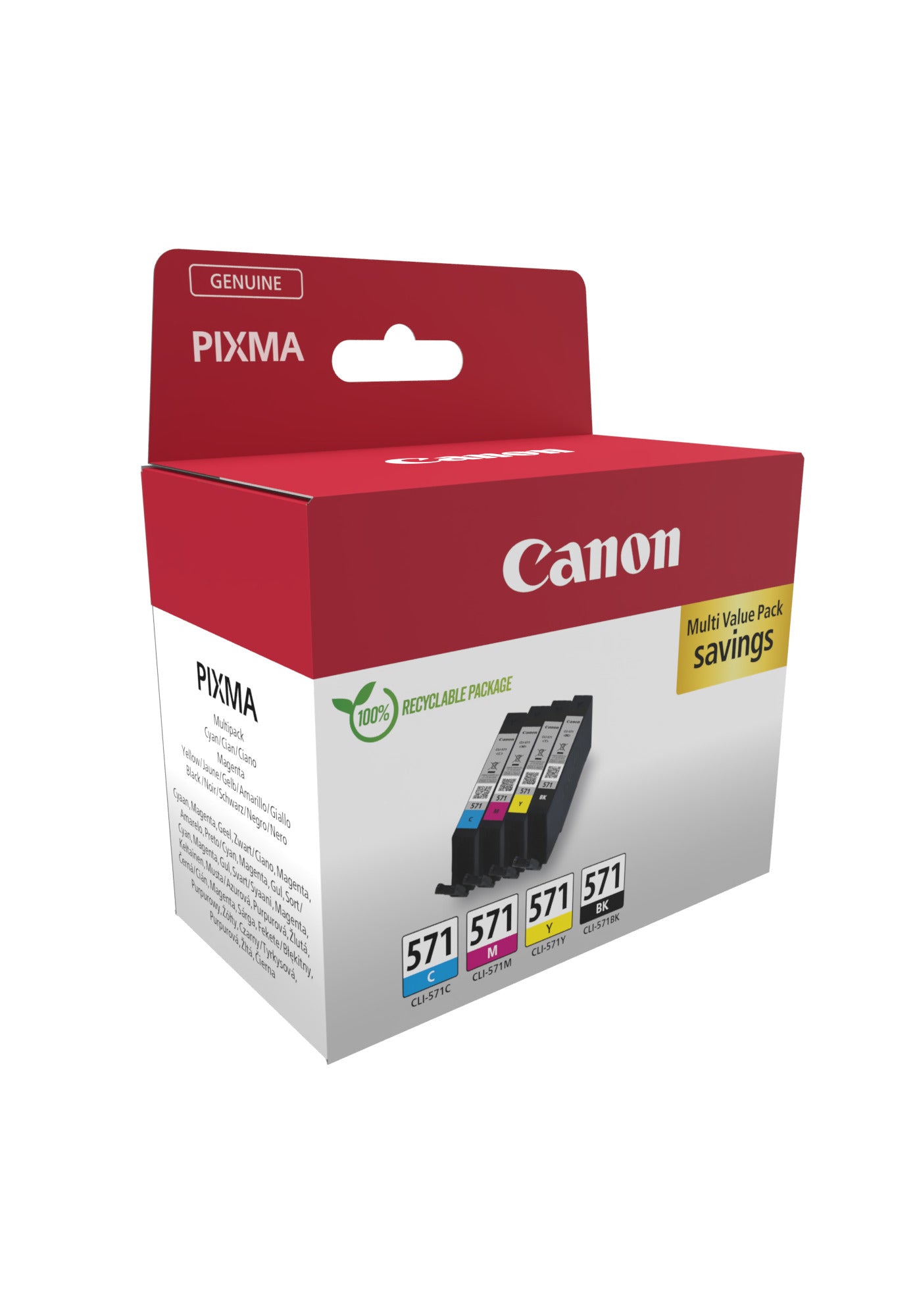 Canon Tintenpatronen CLI-571 – Original, Multipack C/M/Y/BK