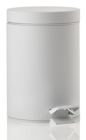 Zone Denmark Papierkorb Solo – 3 l – mit Deckel – Kunststoff, Hellgrau – Ø 170 × H 250 mm