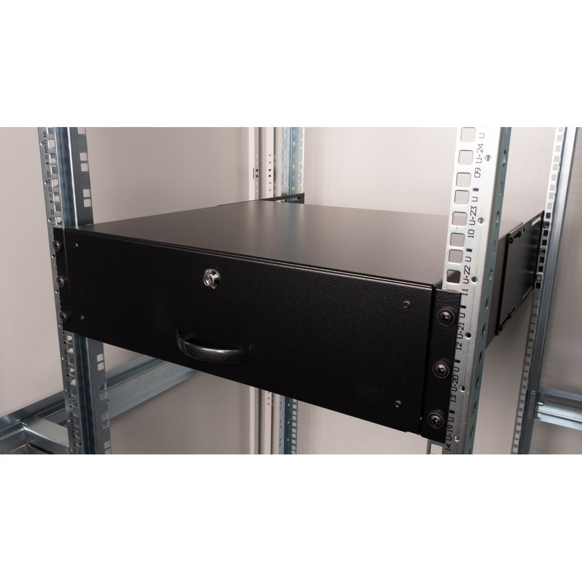 ROLINE 19" Tastatureinschub 3U, für 19" Profilschienen, abschliessbar, 485 × 400 × 130 mm, schwarz, Stahl