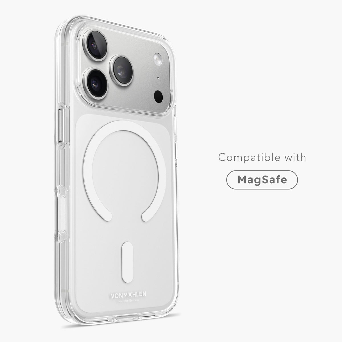Vonmählen Backcover – für Apple iPhone 17 Pro Max – transparent/weiss – PC, MagSafe-kompatibel