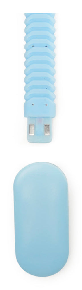Kikkerland Klemmleuchte – 2,1 × 2,8 × 22 cm, USB, Akku, LED, Hellblau