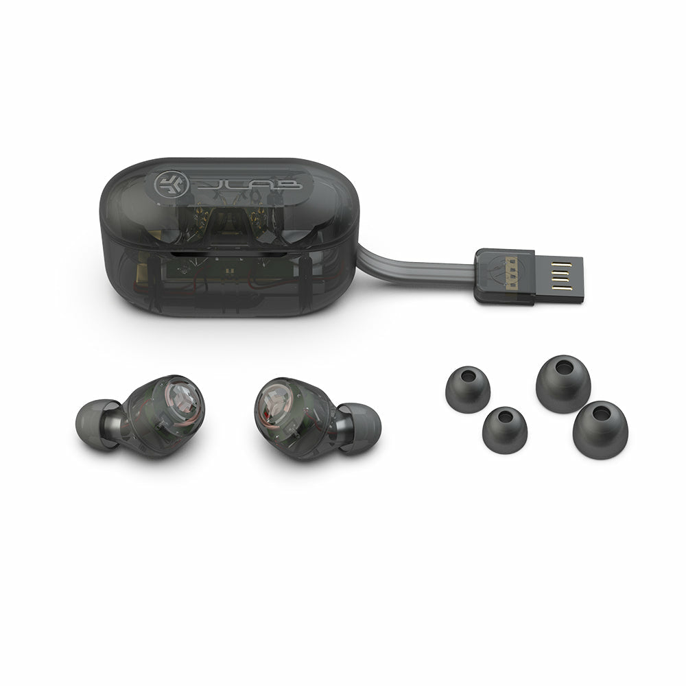 JLab Go Air Pop TWS In-Ear – Stereo, mit Ladecase, Transparent, BT 5.1