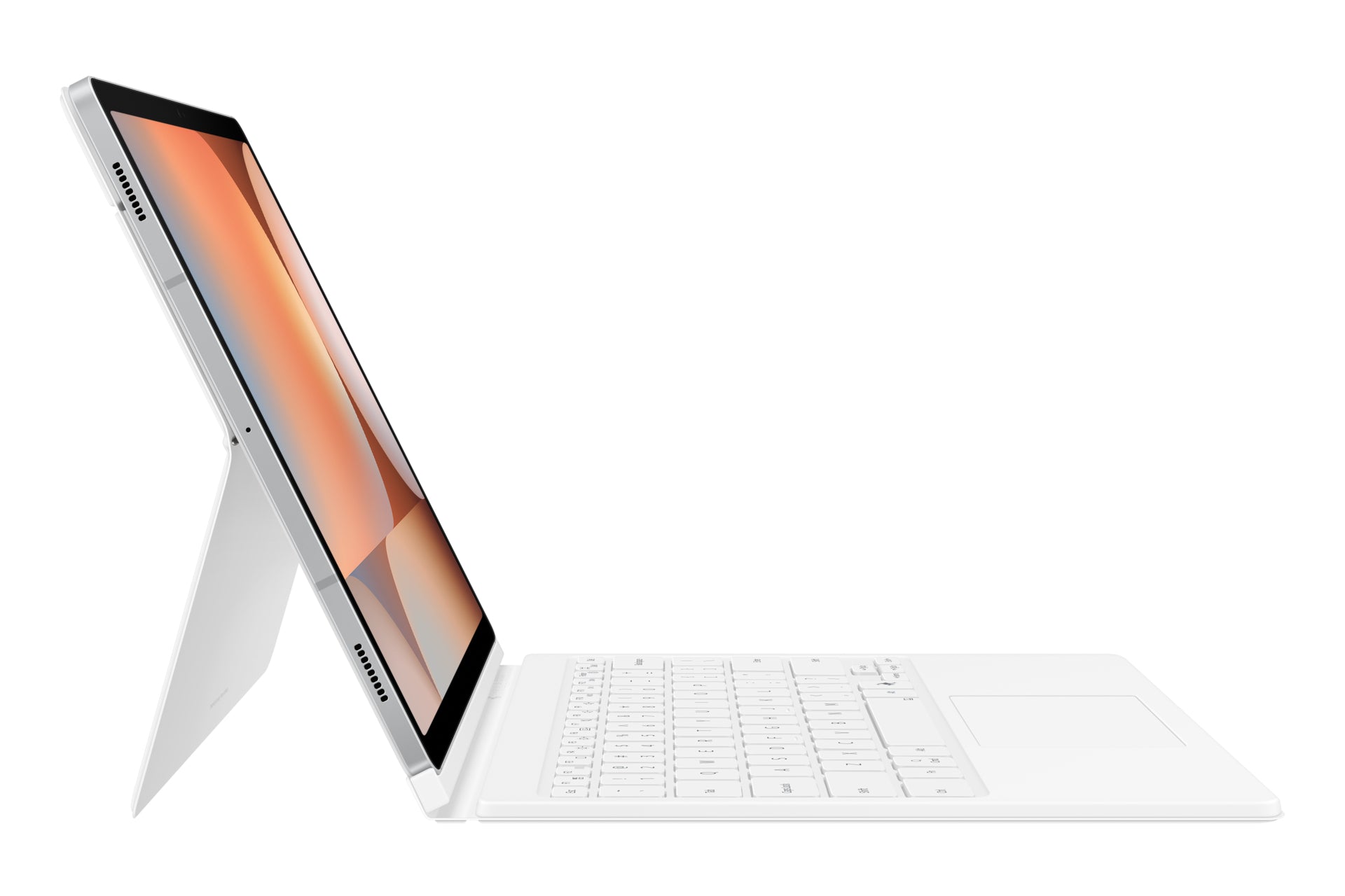 Samsung Tastatur-Case für Galaxy Tab S10+, Galaxy Tab S9+, Galaxy Tab S9 FE+ – QWERTY – Weiss