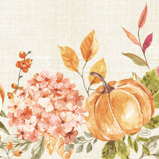 Duni Servietten Spicy Pumpkin – 33 × 33 cm, 3-lagig – 50 Stück