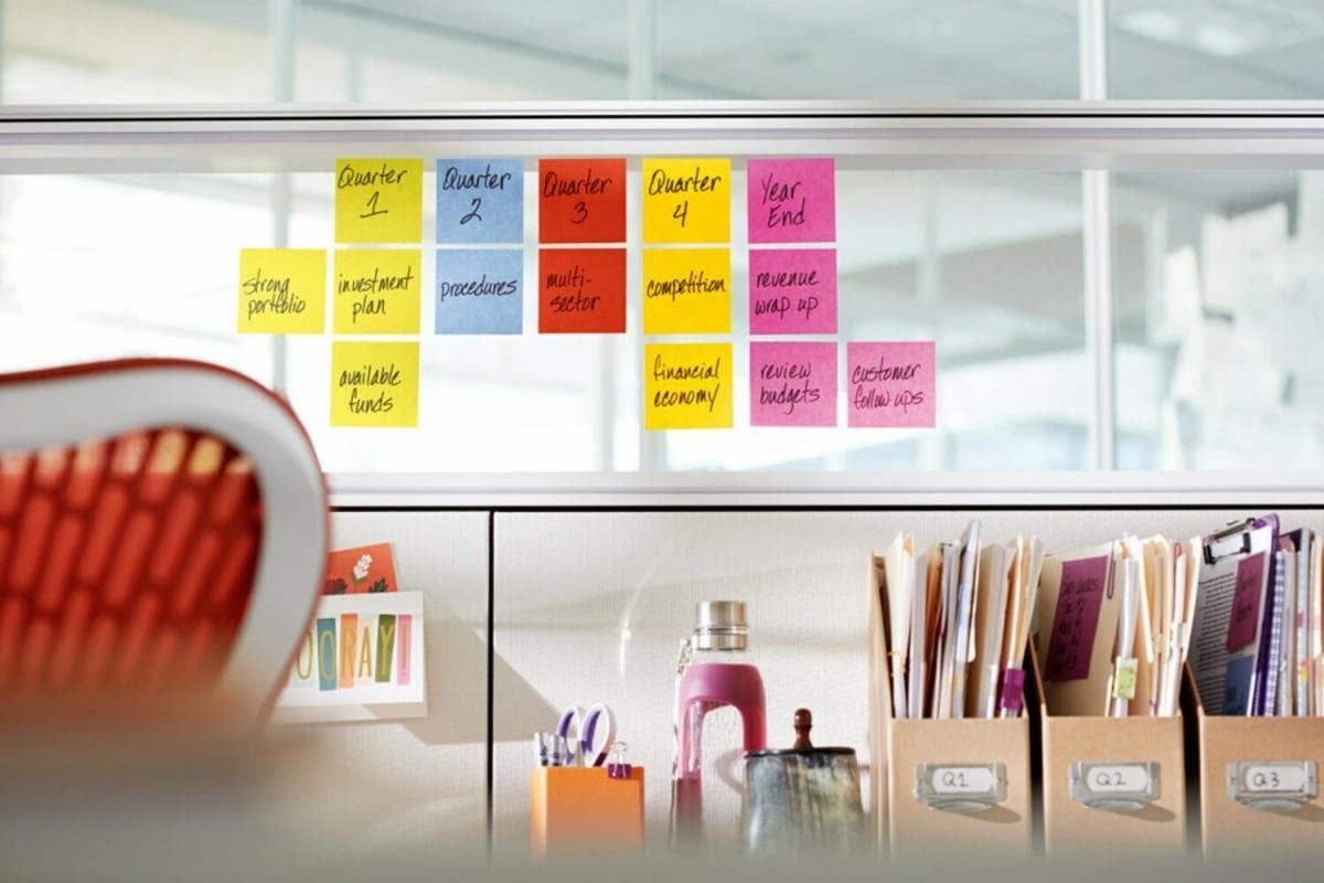 Post-it Super Sticky Haftnotizen – 76×76 mm – sortiert, 6×90 Blatt, PEFC