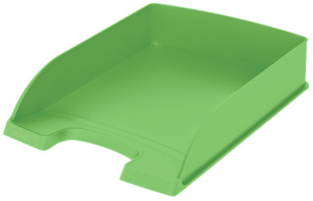 Leitz Recycle – Briefkorb für A4, Kunststoff (recycelt), Grün, 255 × 357 × 70 mm