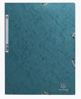 Exacompta Gummibandmappe Skandi A4 – 3 Klappen, Karton, Pazifikblau, bis 250 Blatt