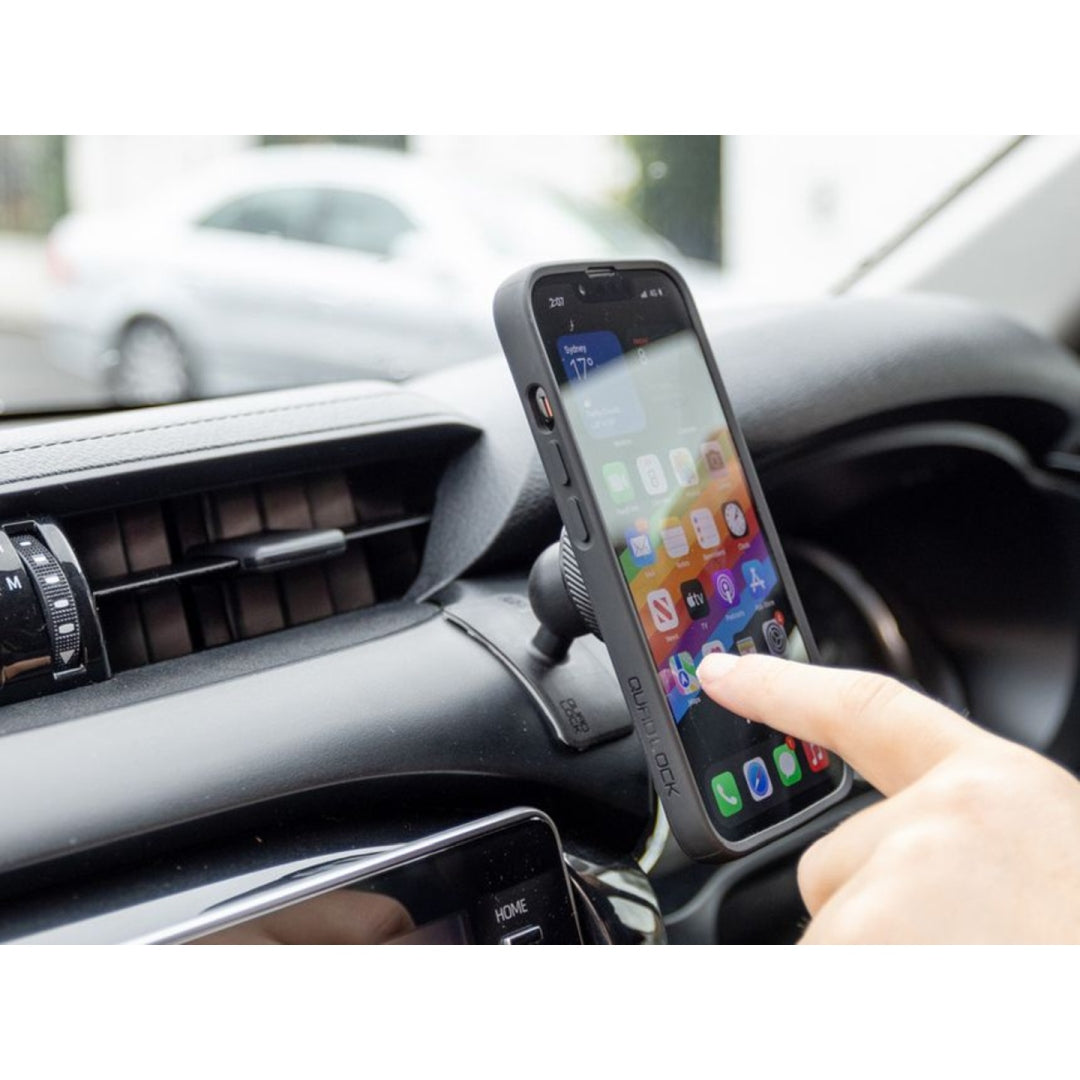 Quad Lock Auto-Halterung Klebe-Dashboard/Konsole – Auto-Halterung – Armaturenbrett, Klebend, Drehbar – Schwarz