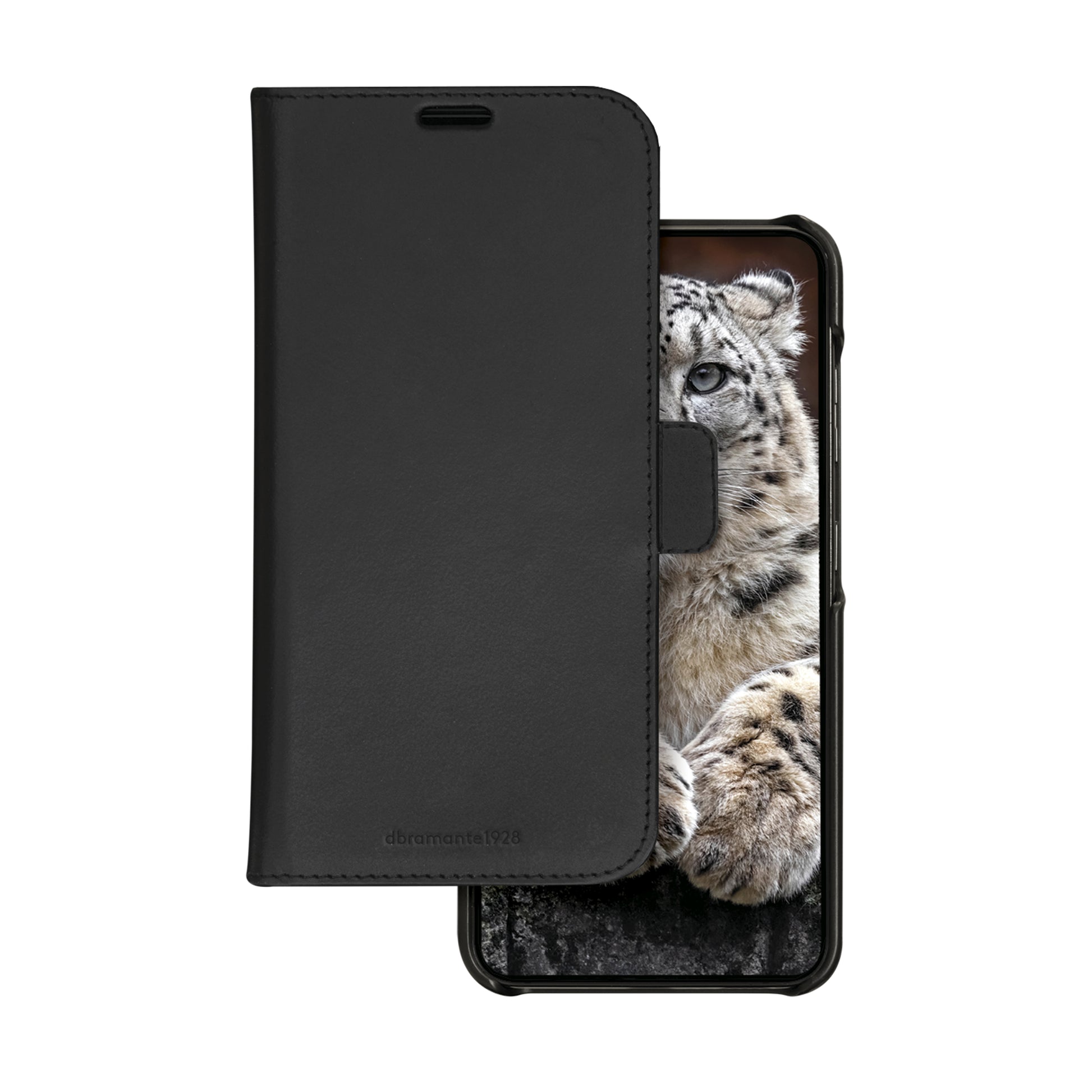 dbramante1928 Lynge – Wallethülle – für Samsung Galaxy A55 5G – 3 Kartenfächer, Leder, Schwarz