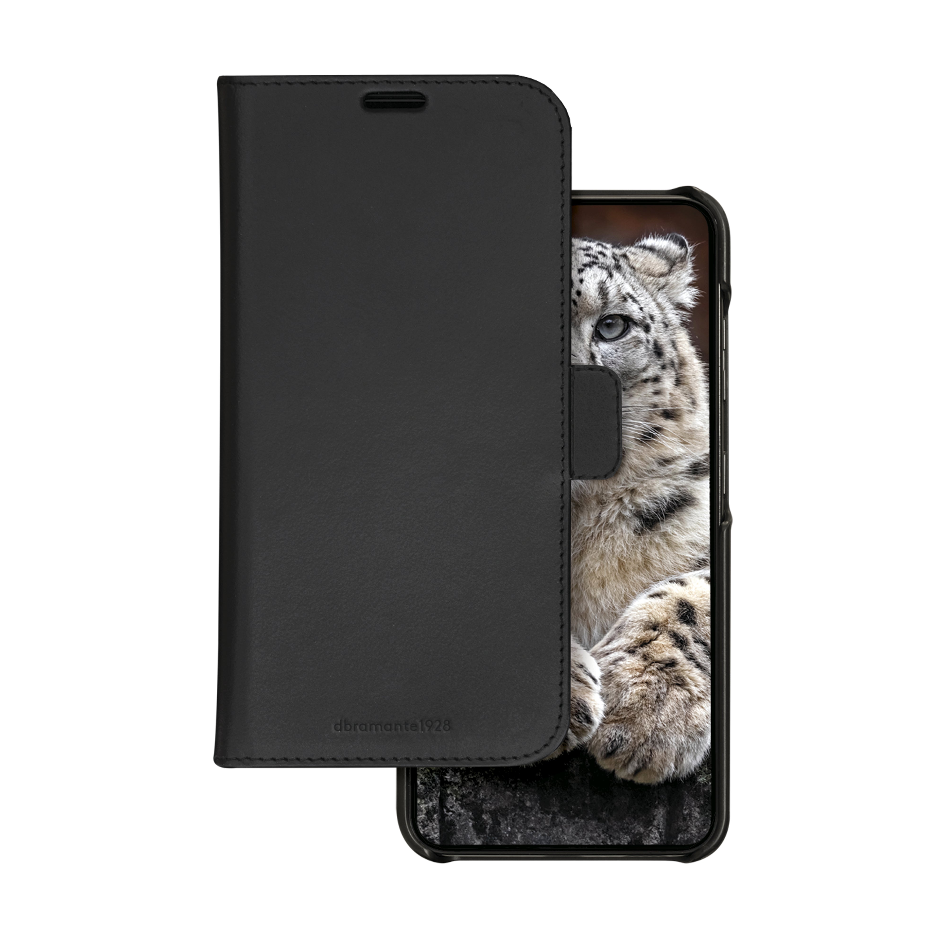 dbramante1928 Lynge – Wallethülle – für Samsung Galaxy A55 5G – 3 Kartenfächer, Leder, Schwarz