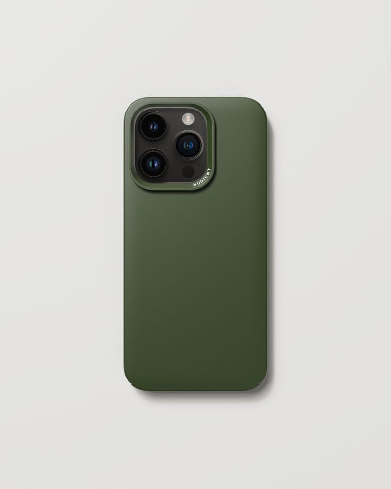 Nudient – Backcover – für Apple iPhone 14 Pro – Pine Green – Recycelbarer Kunststoff, MagSafe-kompatibel