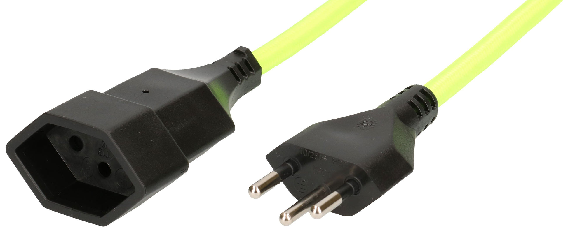 MaxTex Verlängerungskabel – T12–T13, 3 m, 3×1 mm², H05VV-F, Gelb