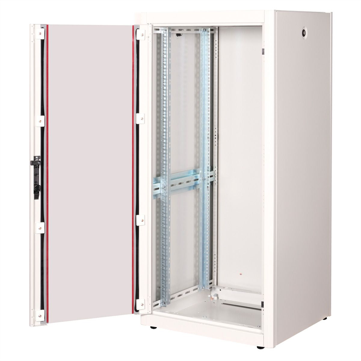 ROLINE Basic – 19" Netzwerkschrank 26U, IP20, abschliessbar, 600 × 600 × 1300 mm, lichtgrau, Stahl