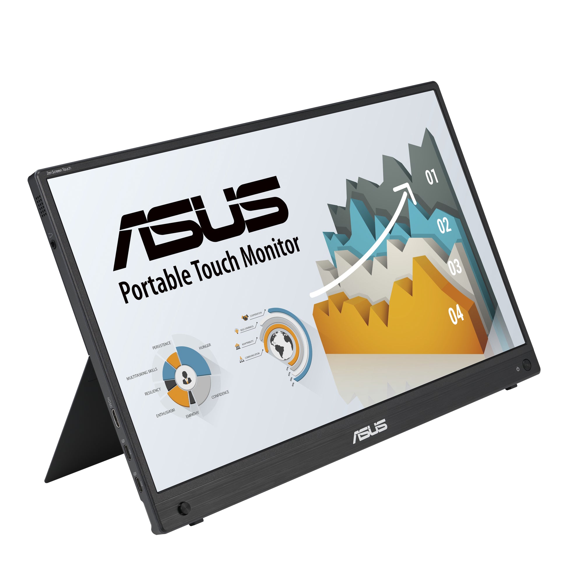 ASUS ZenScreen MB16AHT – Portabler Monitor, 15,6" 1920 × 1080 (Full HD), Touch, Schwarz