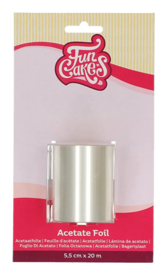 FunCakes Acetatfolie 20 m, 5,5 cm, transparent
