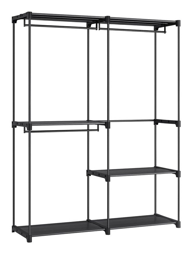 Songmics RYG025B02 Garderobenständer (2 Regale) – Stahl – Schwarz – 1'820 mm