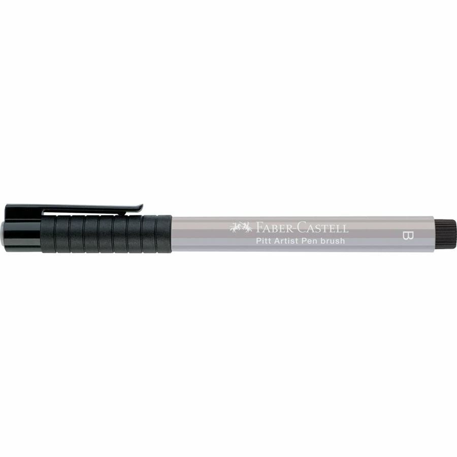 Faber-Castell Pitt Artist Pen Brush – Pinselstift, Pinselspitze, 2,5 mm, Warmgrau III, pigmentiert, wasserfest