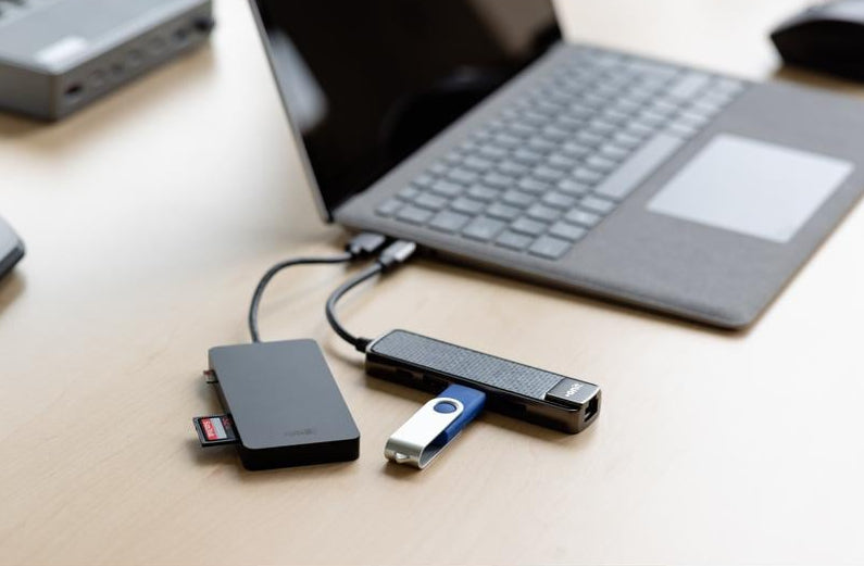 ONIT F00834 Multiport-Adapter – USB-C, 1× HDMI, 2× USB-A, 1× USB-C, 60 W PD, für Windows/Mac/Android