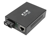 Tripp Lite N785-INT-PSCMM2 Medienkonverter SC zu RJ-45 – Gigabit, Multimode 1310 nm, 2 km, PoE+ (30 W) – Schwa