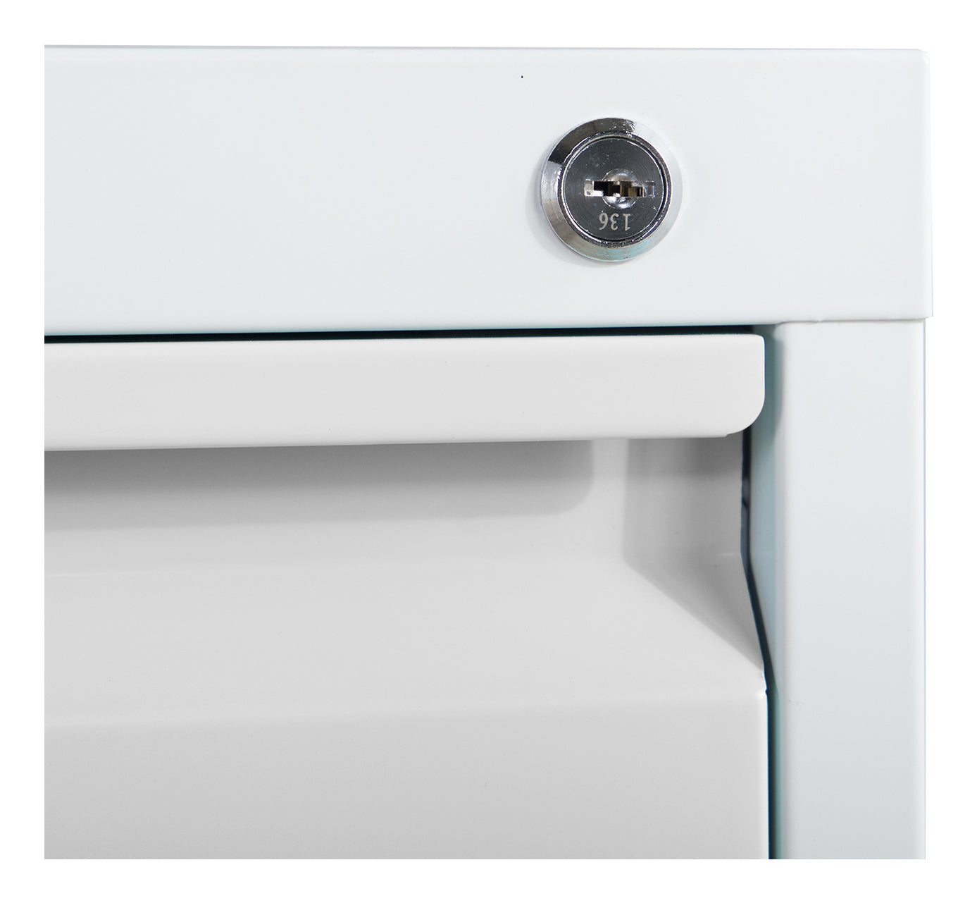 Phoenix Safe Co. FC1004GGK – Aktenschrank, 4 Schubladen, abschliessbar, Stahl, 450 × 620 × 1330 mm, Grau