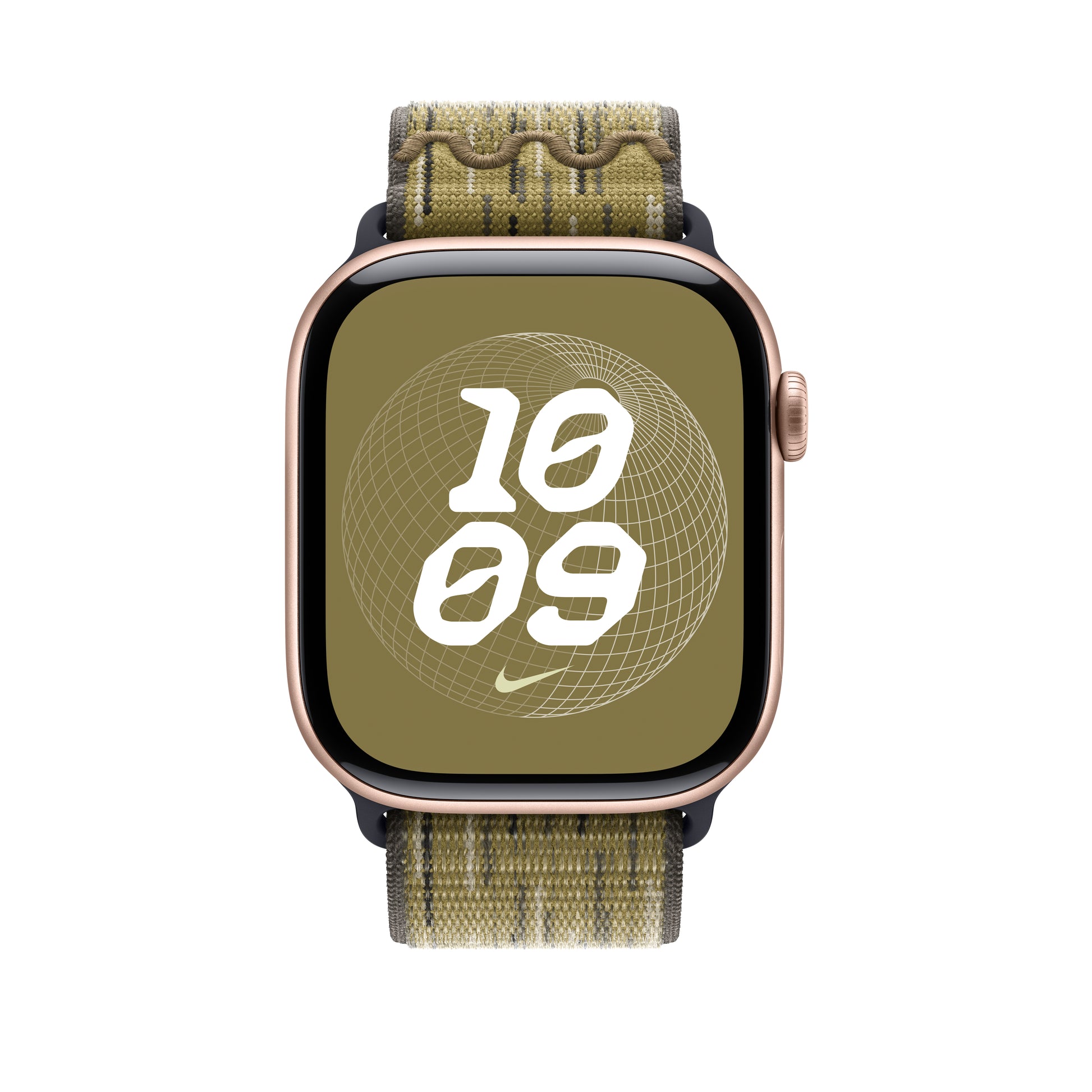 Apple Nike Sport Loop – Grün/Grau, Universelle Grösse, für Apple Watch