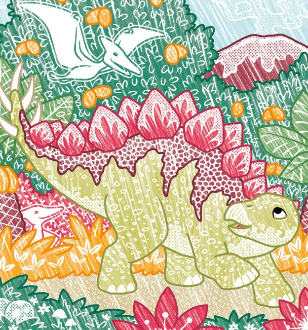 TOPP Verlag Malbuch Zauberpapier – 21 × 21 cm – 48 Seiten – Dinosaurier