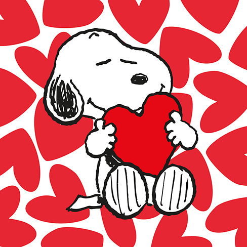 Braun + Company Servietten Snoopy Love – 33 × 33 cm, 3-lagig – 20 Stück