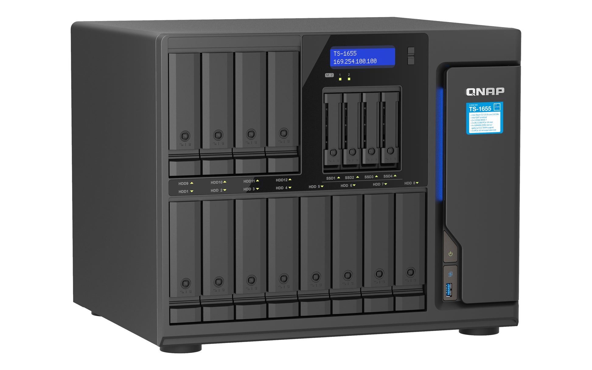QNAP Intel Atom C5125 – 8 GB, DDR4 UDIMM, 2,8 GHz