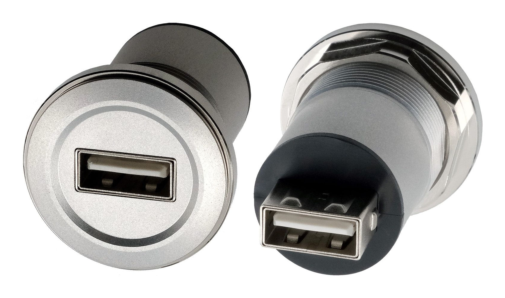EXSYS USB-Adapter USB-A auf USB-A – USB 2.0 (480 Mbit/s) – Metallgehäuse – Silber
