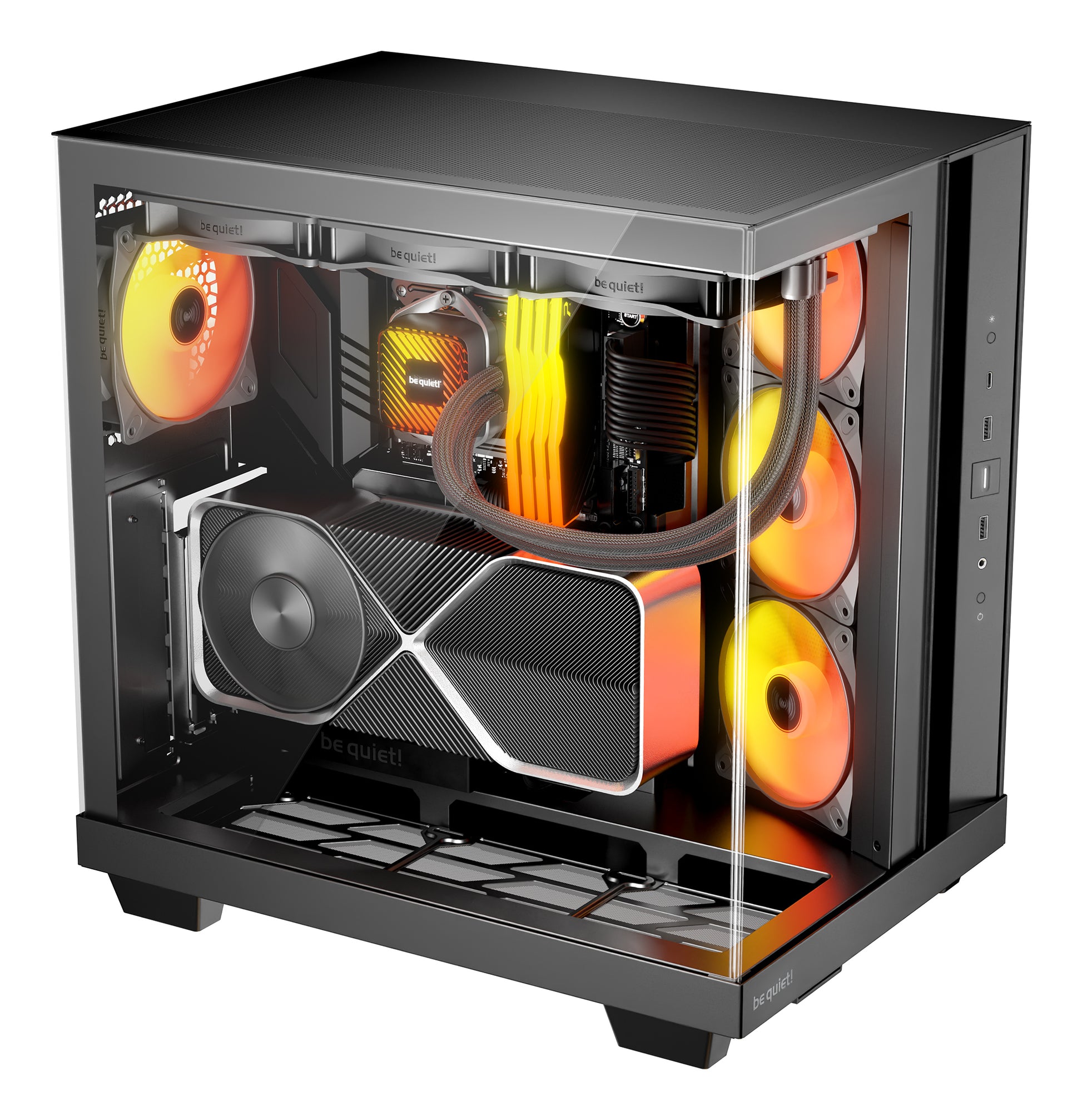 be quiet! be quiet Light Base 500 LX – Midi Tower – Schwarz, ATX, micro ATX, Mini-ITX, 7 Erweiterungsslots, Seitenfenster