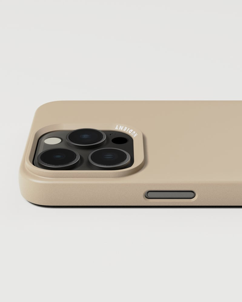 Nudient Thin Case Backcover – für Apple iPhone 15 Pro Max – MagSafe, Kunststoff, Clay Beige