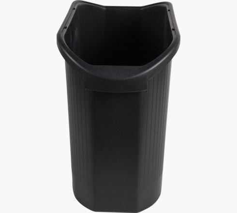 Exacompta Papierkorb 42714D – 26 l – Kunststoff (PP), oval – schwarz – mit Clips zur Beutelbefestigung