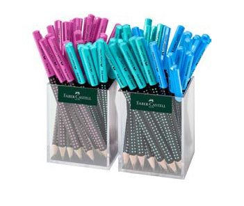 Faber-Castell Grip Two Tone Bleistift, Dreikant, Jumbo, Mine Ø 3,25 mm, farbig sortiert – 72er-Set
