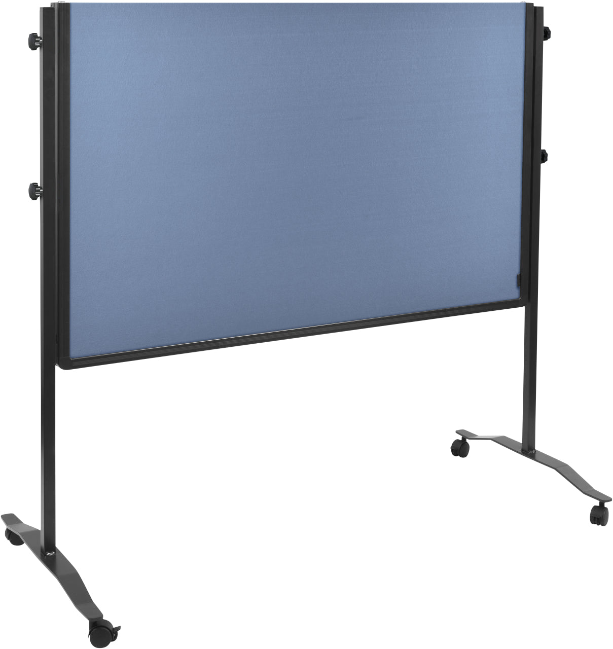 Legamaster Moderationswand – Filz, mit Rollen, doppelseitig – 120 × 150 cm – Blau, Alurahmen