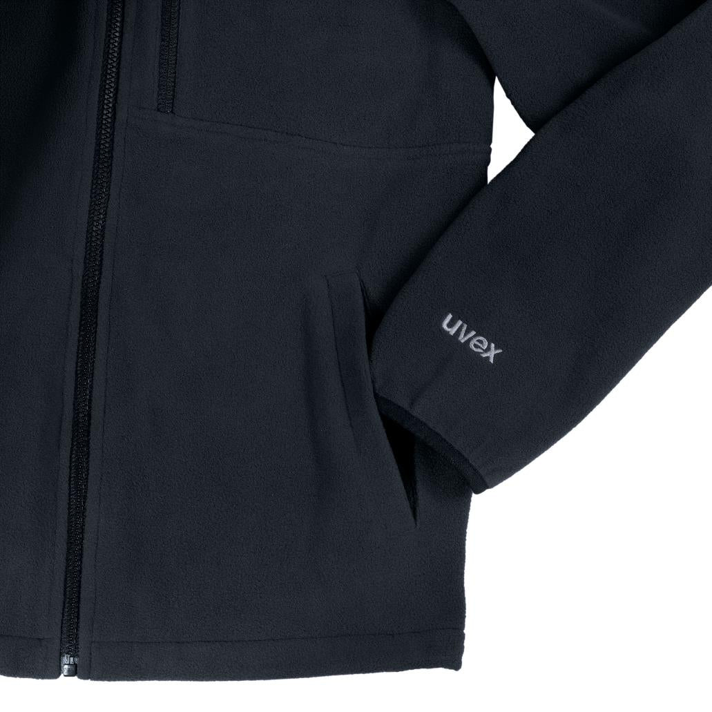 Uvex Fleecejacke suXXeed – 6XL – Schwarz, Polyester, 260 g/m², Reissverschluss, 3 Taschen