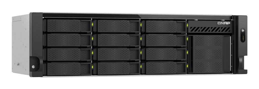 QNAP TS-h1655XeU-RP-8G-12H03 NAS – inkl. 12×16 TB HDD, Intel Atom C5125