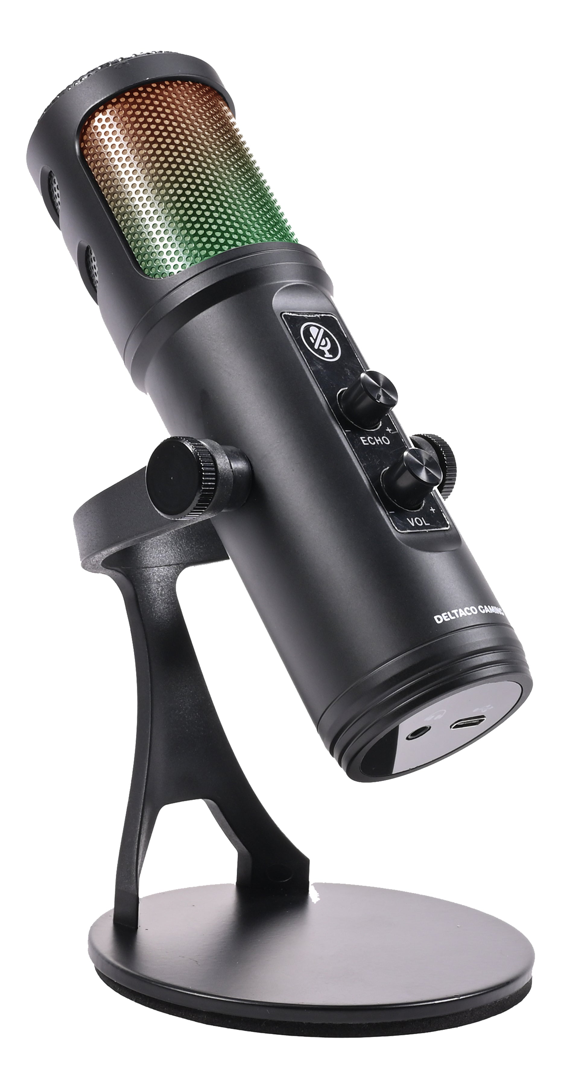 Deltaco Gaming GAM-171 Tischmikrofon – USB-C, kabelgebunden, Niere, 50–20'000 Hz, Schwarz