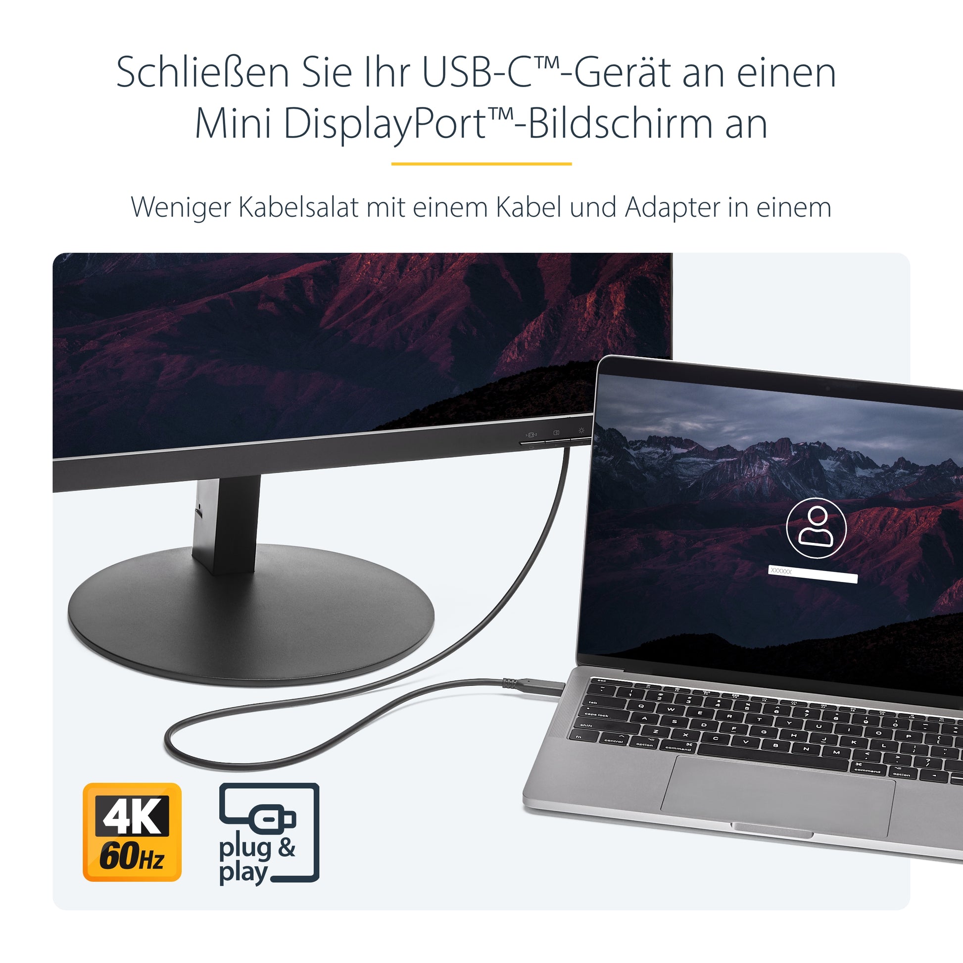 StarTech.com USB-C auf Mini DisplayPort Adapter, 1 m