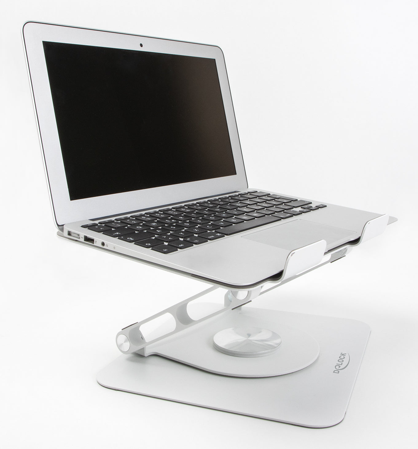 DeLOCK Laptop-Ständer – bis 15,6", 360° drehbar, höhenverstellbar – Hellgrau