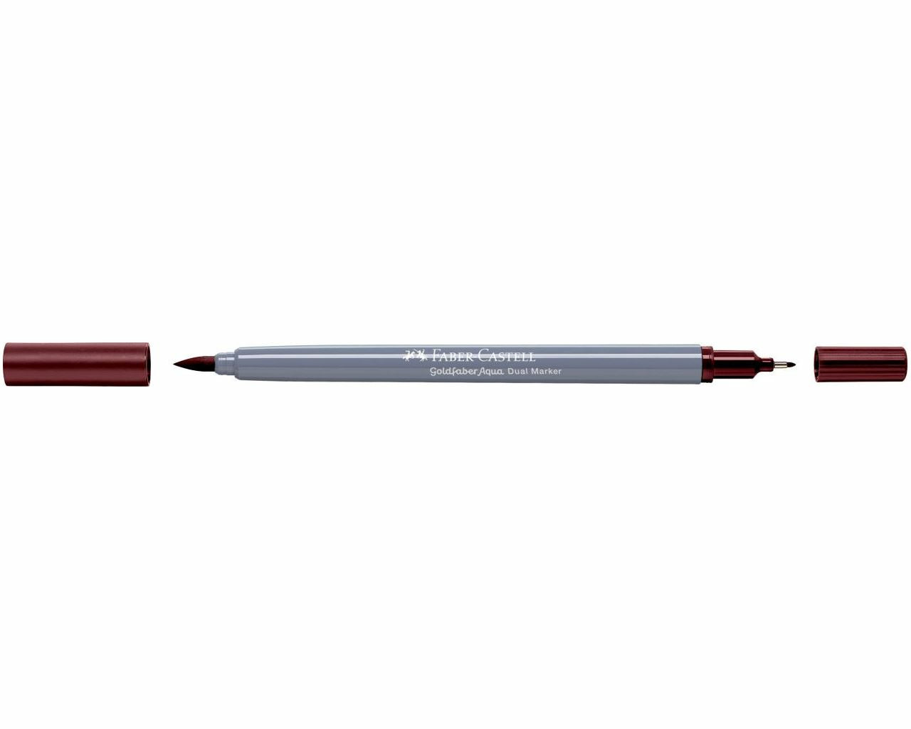 Faber-Castell Brush Pen – Finelinerspitze 0,6 mm, Pinselspitze – Caput Mortuum Violet – wasservermalbar