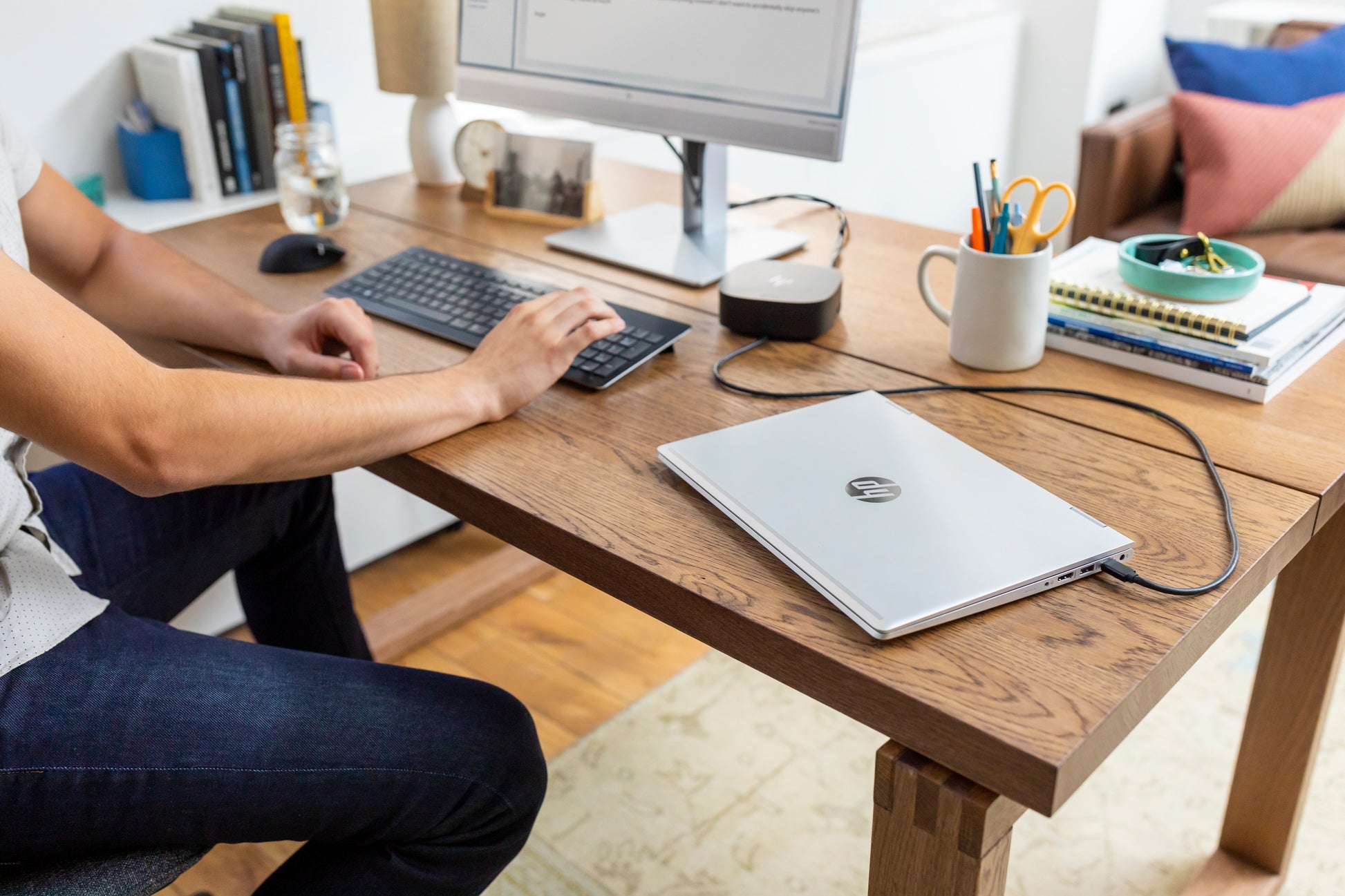 HP G5 Dockingstation – USB-C, 2× DP, 1× HDMI, 4× USB-A, 3,5 mm Audio, für Windows/Mac
