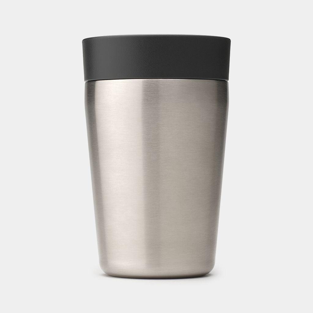Brabantia Make & Take Thermobecher 200 ml – Doppelwandig 3 h heiss/6 h kalt, Edelstahl, Schraubdeckel