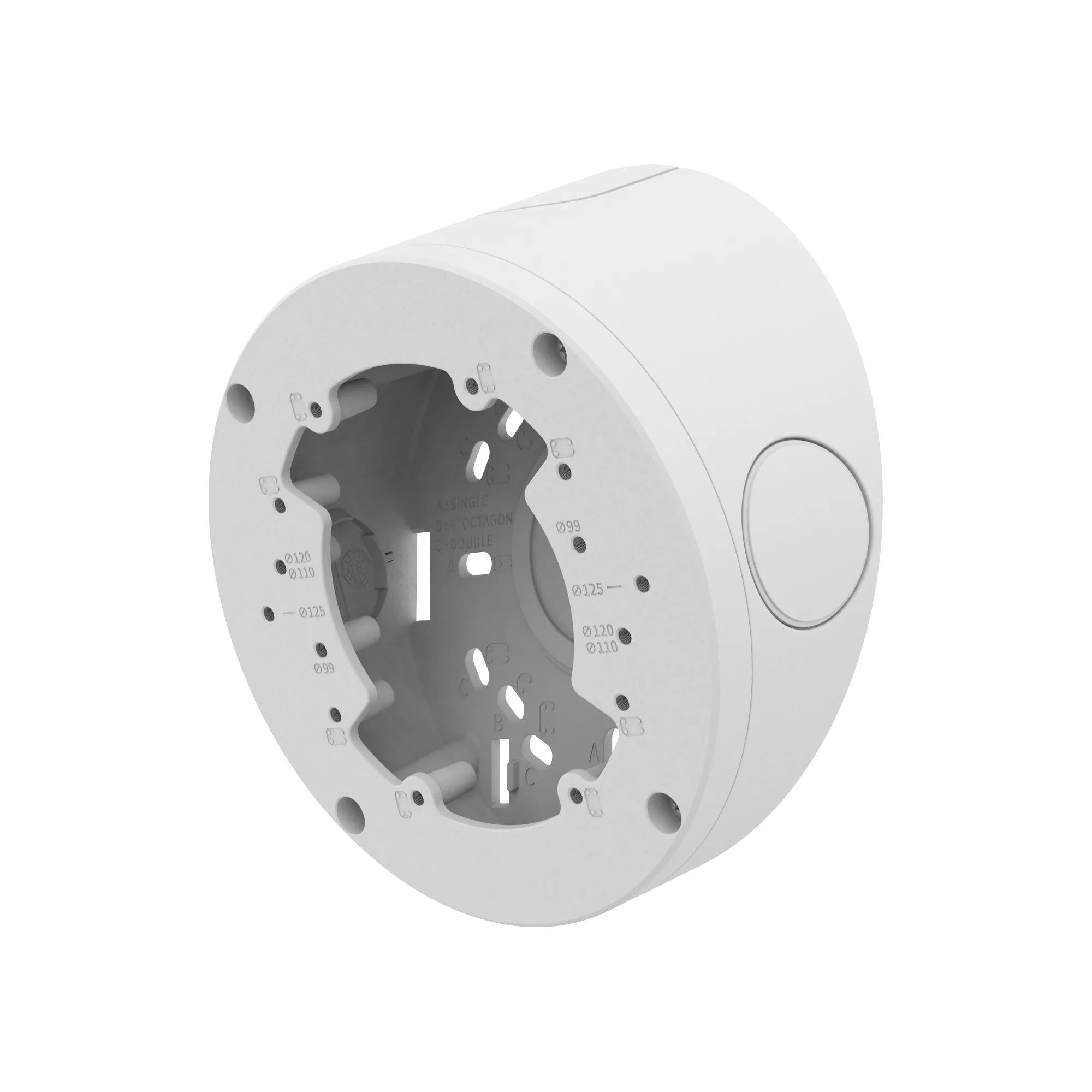 Hanwha SBV-140TMW Halterung – Mastmontage, Aluminium, Ø 14,4 cm, H 81,1 mm – für QNV-C8083R/C9083R und andere