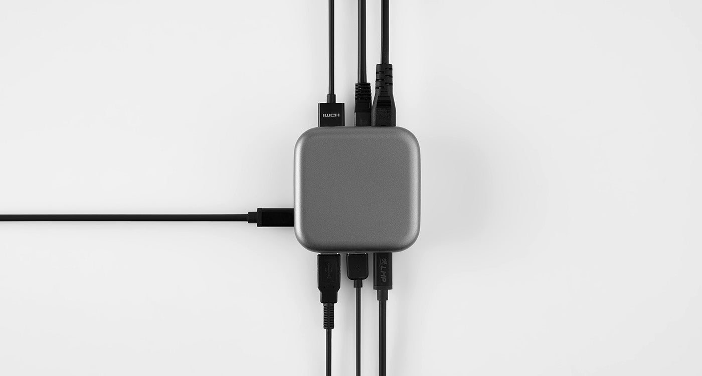 LMP 25189 Dockingstation – USB-C, 1× HDMI, 2× USB-A, 100 W PD, GbE, für Windows/Mac