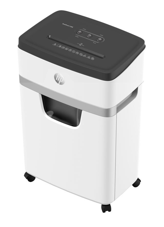 HP OneShred 12MC – Aktenvernichter, DIN P-5, Mikroschnitt 2 × 15 mm, 12 Blatt, 25 l