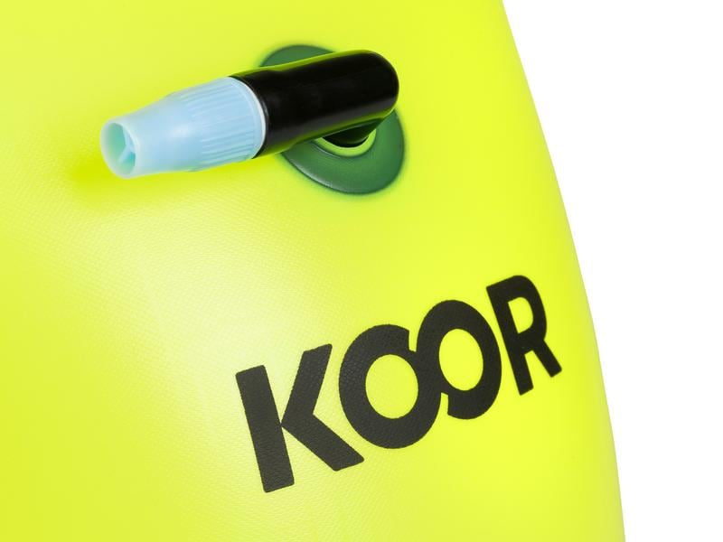 KOOR Schwimmboje – wasserfest – 15 l, Ø 280 mm, H 610 mm – gelb – PVC