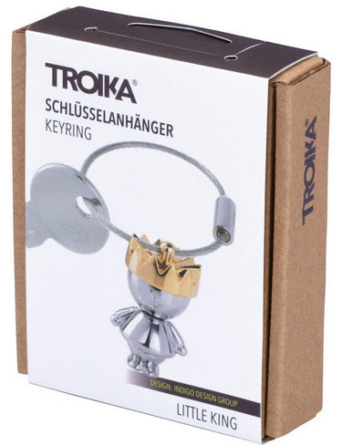 TROIKA Schlüsselanhänger Krone – Metall, Gold, 6er-Pack