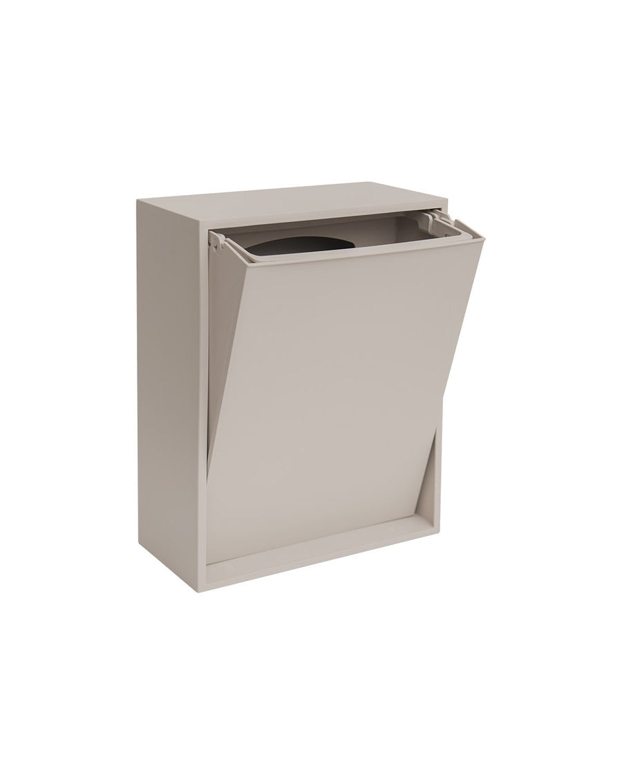 ReCollector Recyclingbox – 12 l – Recycling-Kunststoff, rechteckig – Silbergrau